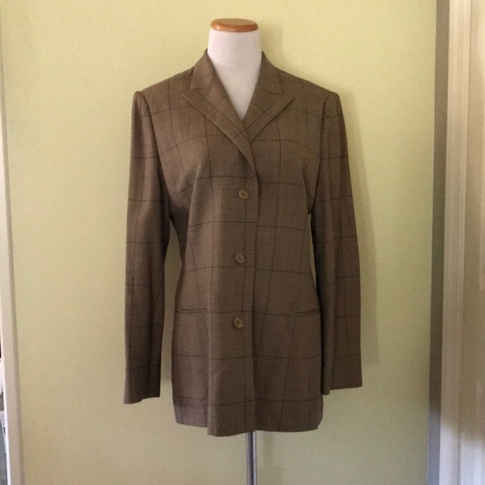Oscar de la Renta plaid blazer